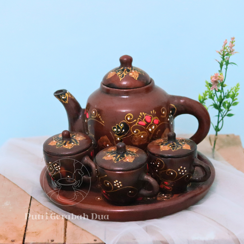 Poci Batik / Teko Motif Batik / Teko Teh Gerabah / Poci Gerabah