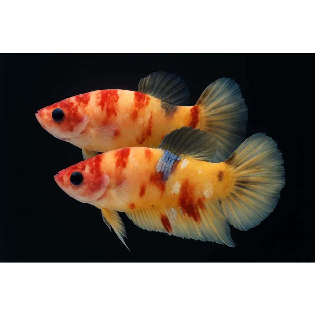 Ikan Cupang Betina Koi Fancy Red White Galaxy Cantik & Sehat