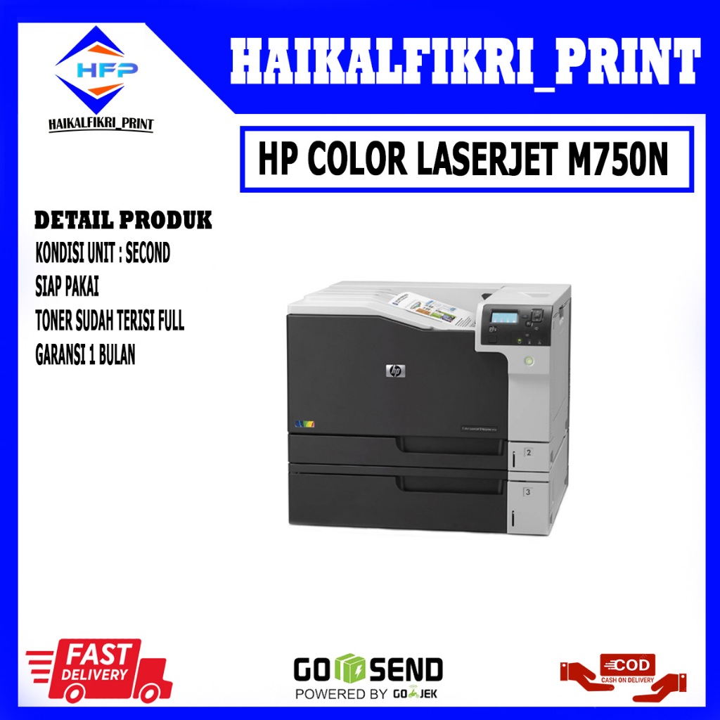 Printer hp LaserJet M750n A3 warna / laserjet a3 warna
