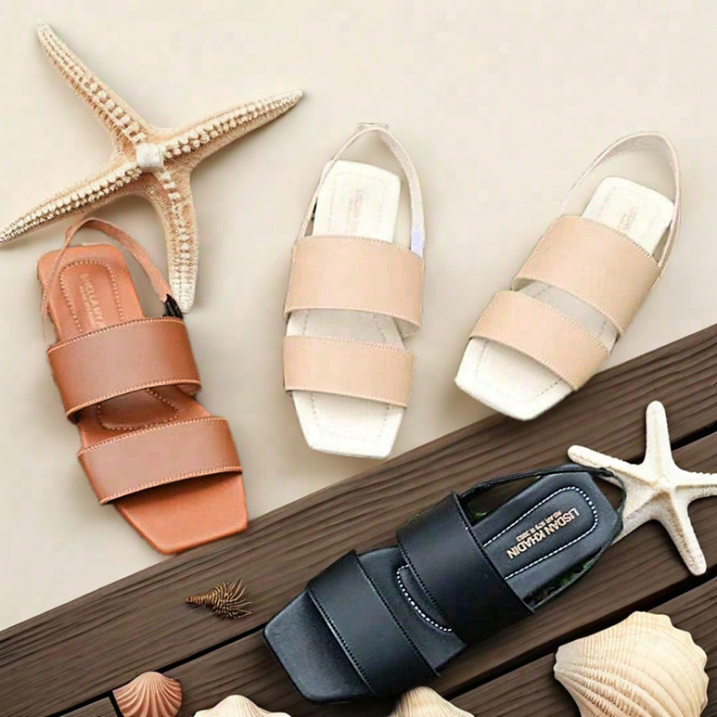 size 35 43 lisdan khadin  sepatu flat sandal tali wanita DN13