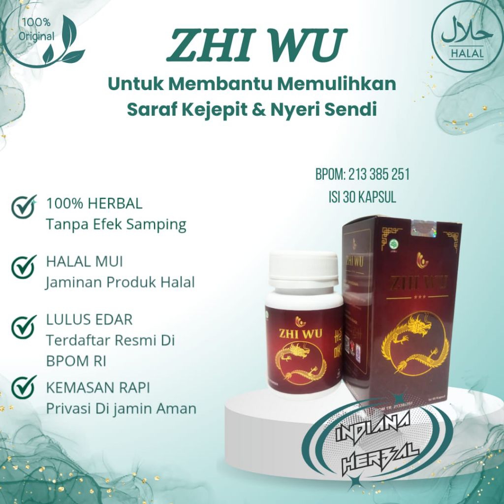 ZHI WU Asli Original Obat Cina Asam Urat Rematik Dan Nyeri Sendi 100% Herbal BPOM