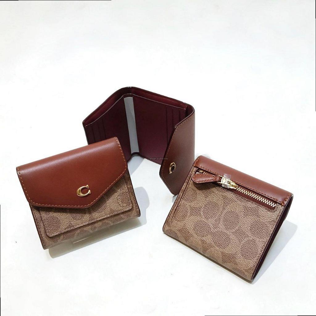 Tas Co Wyn Sm Wallet Colorblock Signature Tan Rust