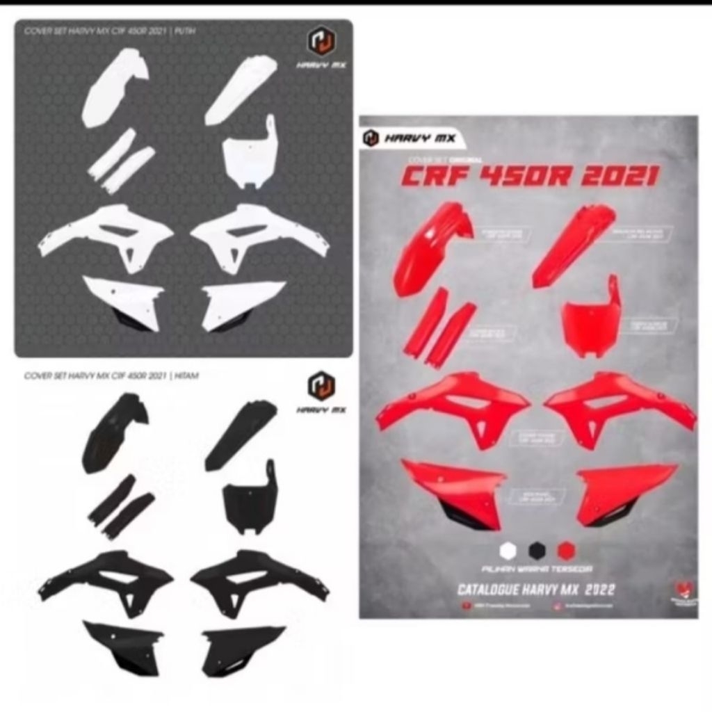 COVER SET CRF 450 2021 BODY KIT ONLY FULLSET TANPA JOK TANGKI CRF450 TRAIL SUPERMOTO MOTOCROSS
