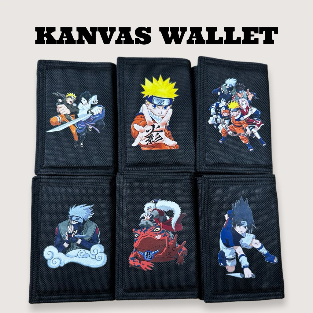 DOMPET PRIA LIPAT 3 KAIN KANVAS NARUUTOO DOMPET PRIA LIPAT 3 KEREN MURAH DOMPET PRIA BAGUS SELETINGG