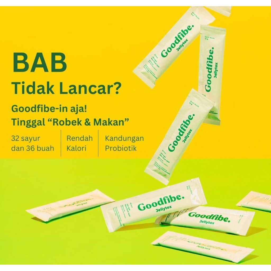 5 SACHET GOODFIBE JELLYTOX GOODFIBE JELLY DETOX JELLY DIET PROBIOTIK JELLY FIBER HALAL BPOM