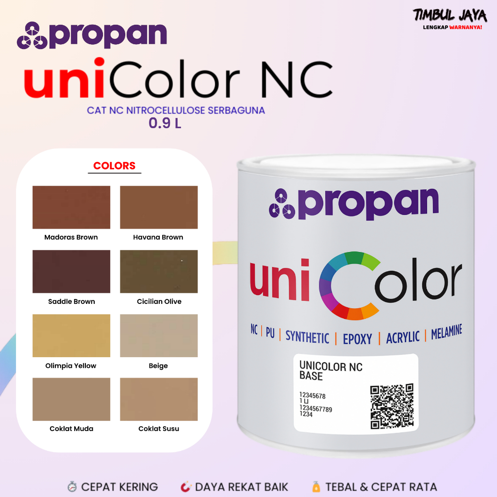 Cat Duco NC Propan Unicolor 0,9Liter Coklat Muda Dan Tua / Cat Mobil Propan / Cat Duco Besi Kayu Pla