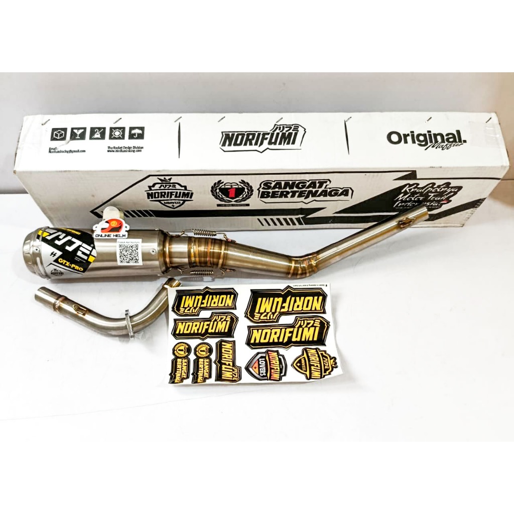 KNALPOT NORIFUMI GTX PRO SS STAINLESS JUPITER Z VEGA BEBEK MATIC ORIGINAL