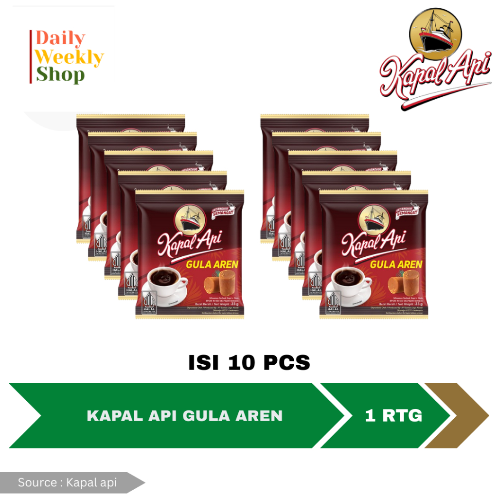 

Kapal Api Gula Aren 1 Renteng Isi 10 Pcs Aroma Spesial