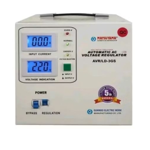 Stabilizer MATSUYAMA 3000 Watt Garansi 5 Tahun | 100% Ori | Stavolt Stabiliser Listrik 1 Phase 3 kVA
