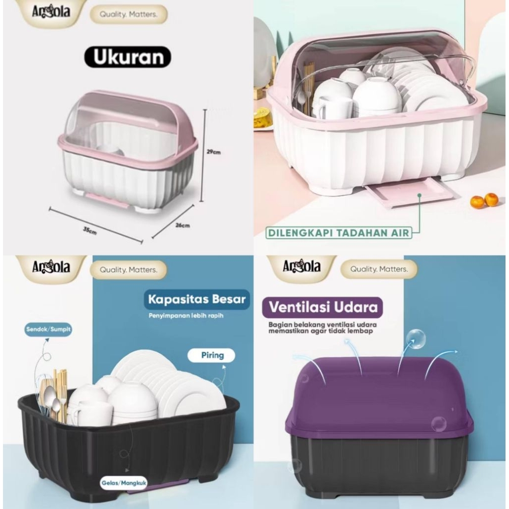 RAK PIRING ANGOLA / TEMPAT PENYIMPANAN ALAT MAKAN