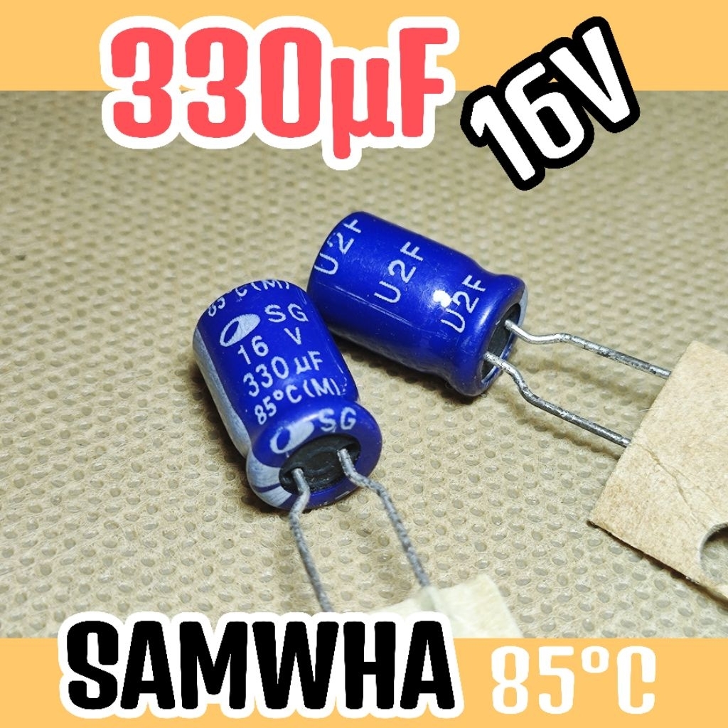 Kapasitor capasitor elko elco 16v 330uf 16v 330 uf 16 v 16volt ORIGINAL