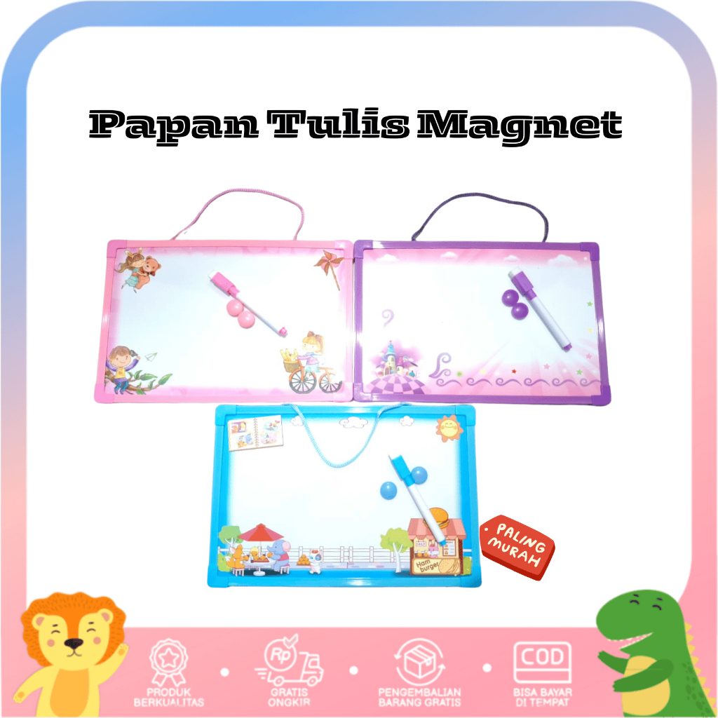 Papan Tulis Magnet Peralatan Belajar Anak Menulis