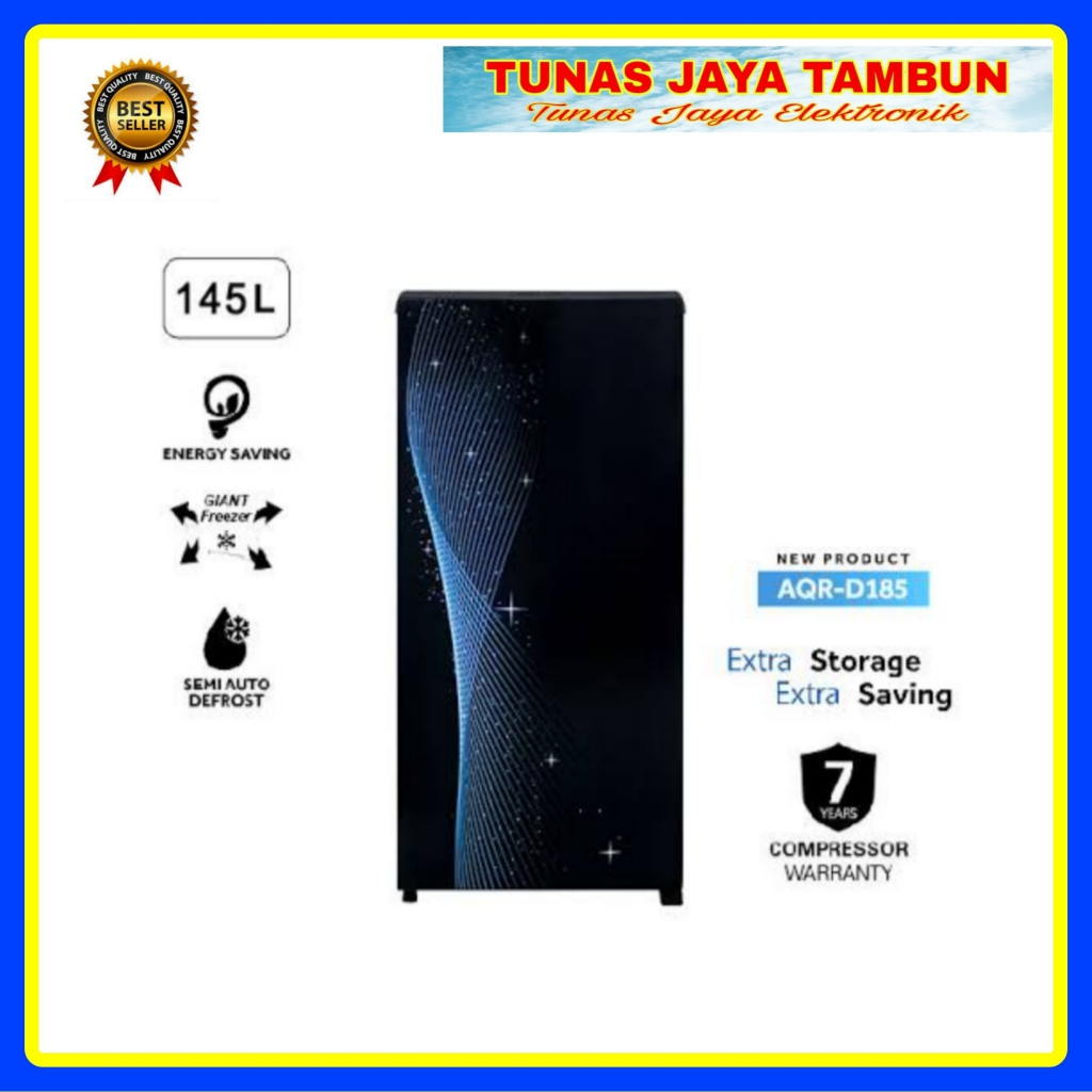 KULKAS AQUA AQR D 185 MSG / KULKAS AQUA 1 PINTU 145 LITER / KULKAS AQUA AQR D 185 MSB