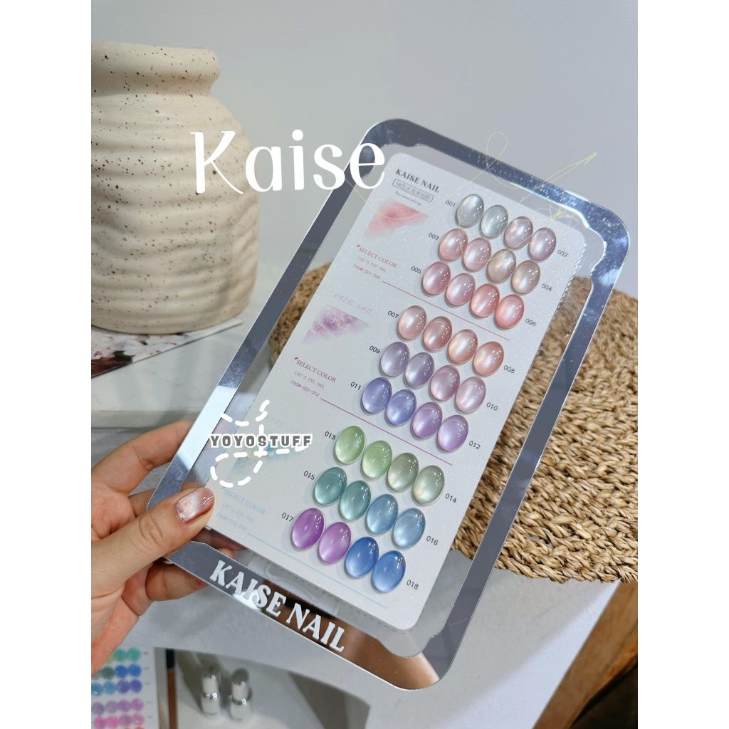 READY STOCK  NEW SERIES KAISE GELATO 18 COLORS KUTEK GEL SET UV GEL SILKY CATEYE NAIL GEL POLISH NAI