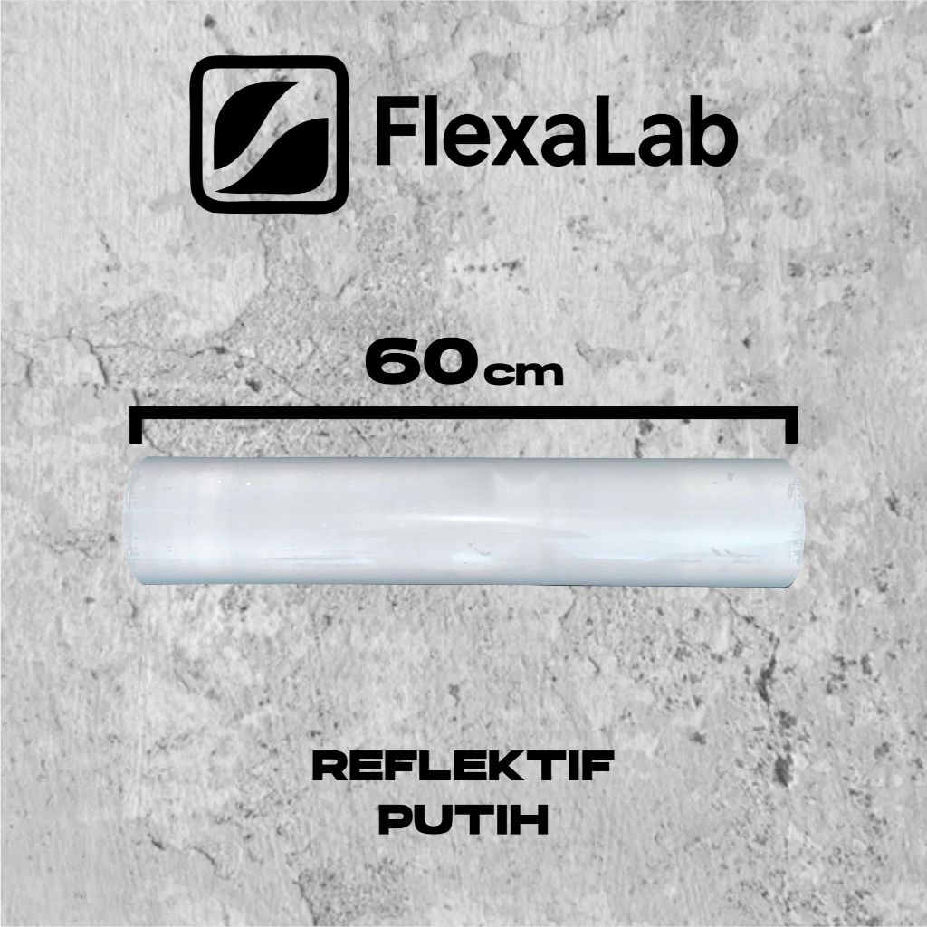 Polyflex Reflektif Putih/Vynil Reflektif Hologram Warna Putih/Sablon Menyala Polyflex