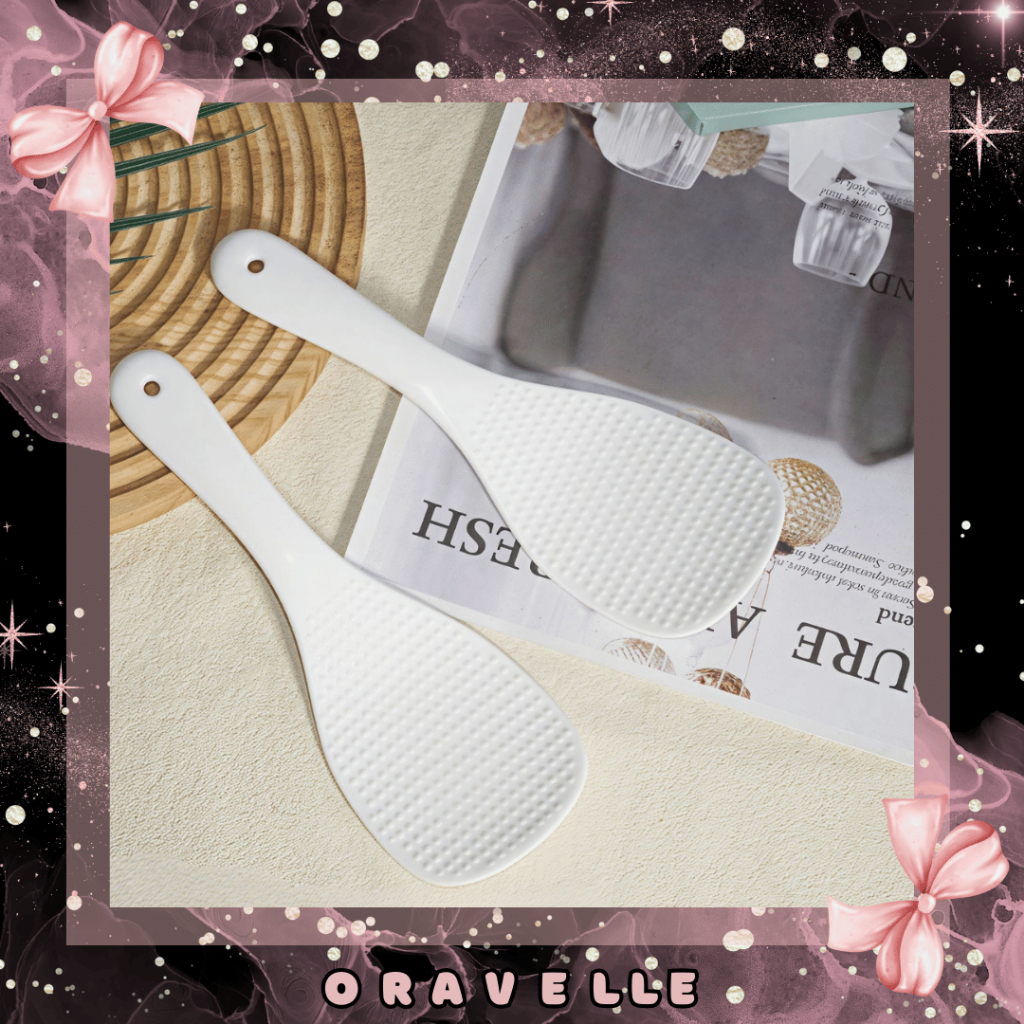 ORAVELLE Centong Nasi Mini Anti Lengket / Centong-Sendok Nasi Tebal & Anti Lengket Berbahan Plastik