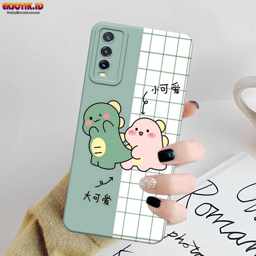 Case VIVO Y12s Y20 Y20s- Eksotik.id - Casing VIVO Y12s Y20 Y20s - Case CUTE DINO - Skin Handphone - 