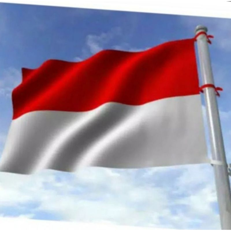 Bendera merah putih bahan kain satin