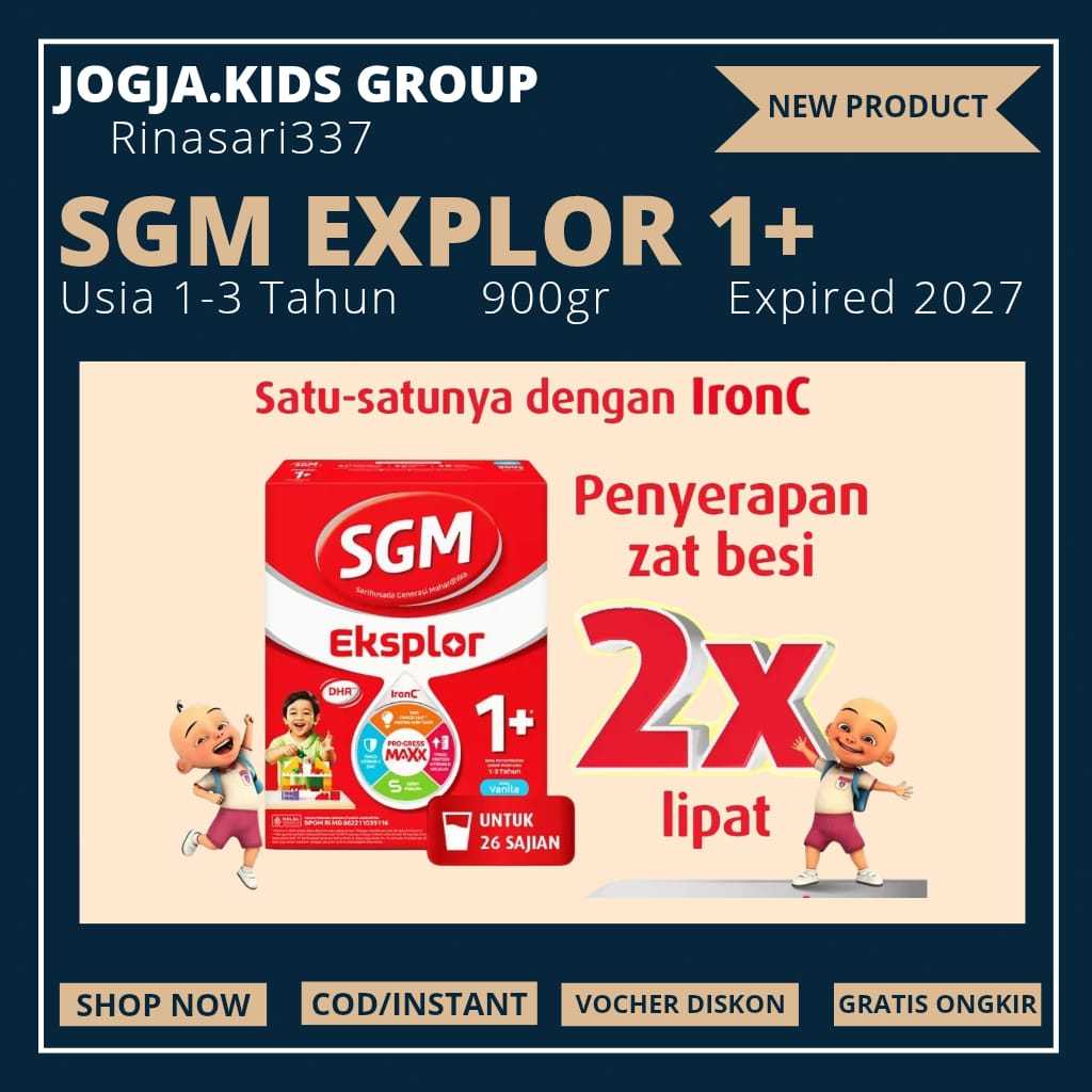 SUSU SGM 1+ 900gr USIA 1-3 TAHUN Expired 2027 LANGSUNG KIRIM