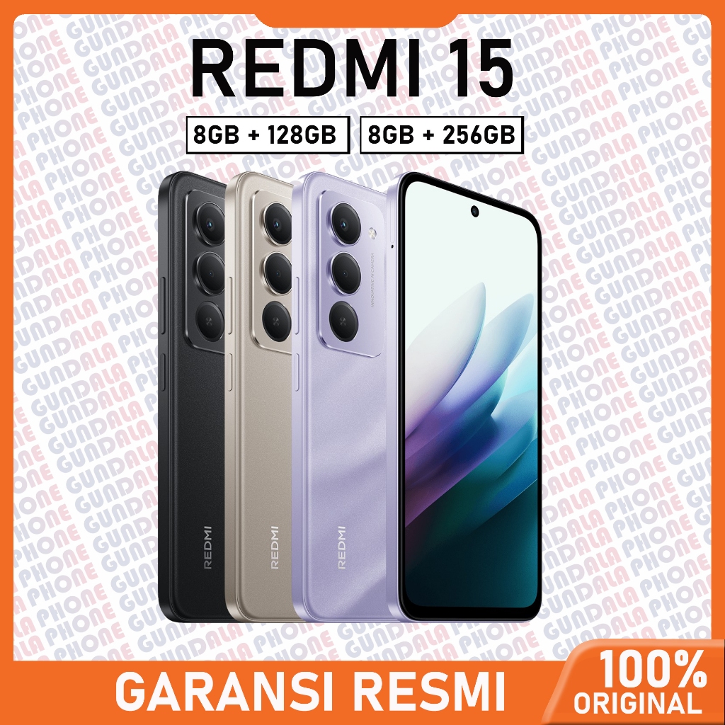 Xiaomi Redmi 15 4G 8/128GB 8/256GB Garansi resmi