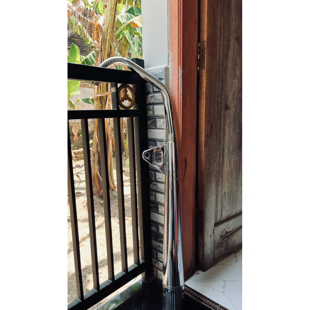 knalpot gl pro hm keg original bedel cover chrome ulang