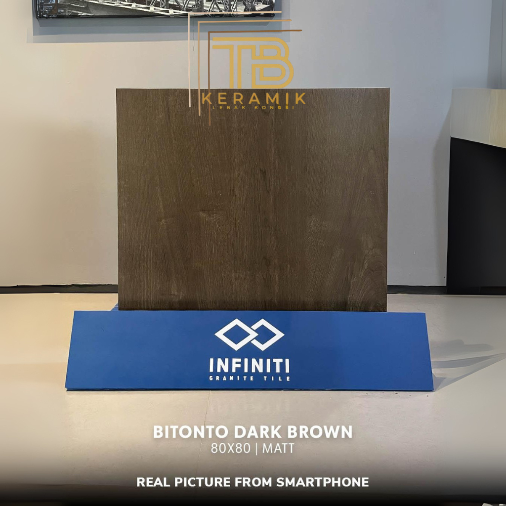GRANIT LANTAI 80x80 BITONTO  DARK BROWN | MATT | INFINITI