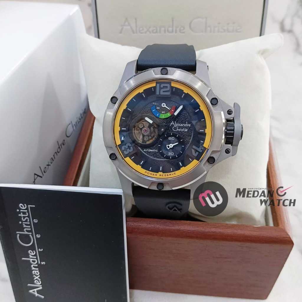 Jam Tangan Pria Automatic Alexandre Christie 6295MP AC6295 AC 6295 MP 6295 MPRTPBAYLB Original Garan