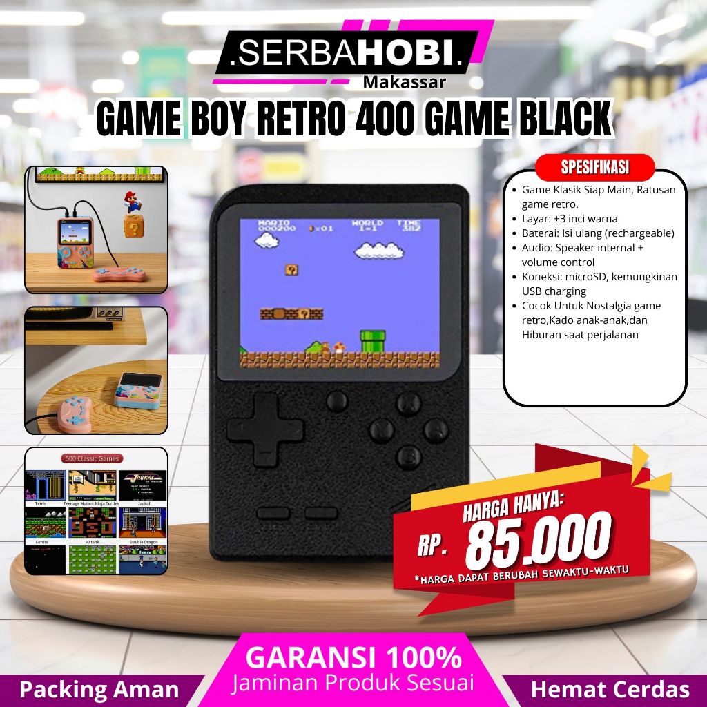 500 in 1 G5/G50 Game boy Retro Games Mini Player 1 Player / 2 Player Game