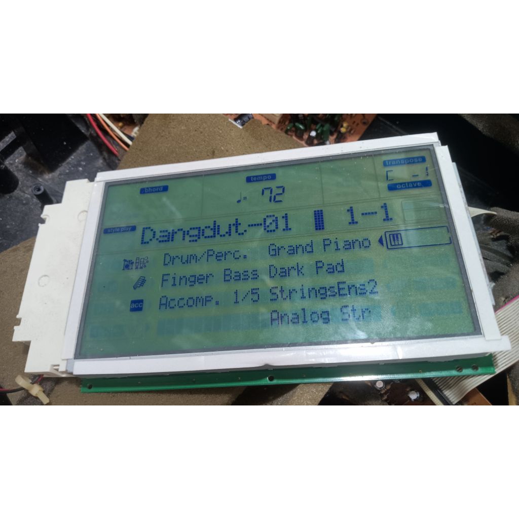 Layar LCD Keyboard KORG PA50, Kondisi 100% Normal. bekas cabutan Masih Original