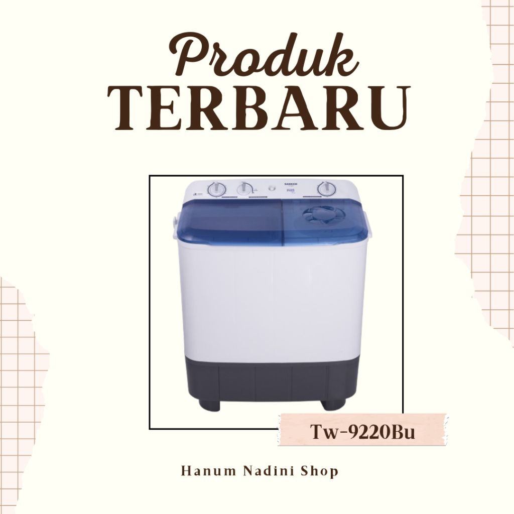 Mesin Cuci Sanken 2 Tabung 9 KG Super Low Watt