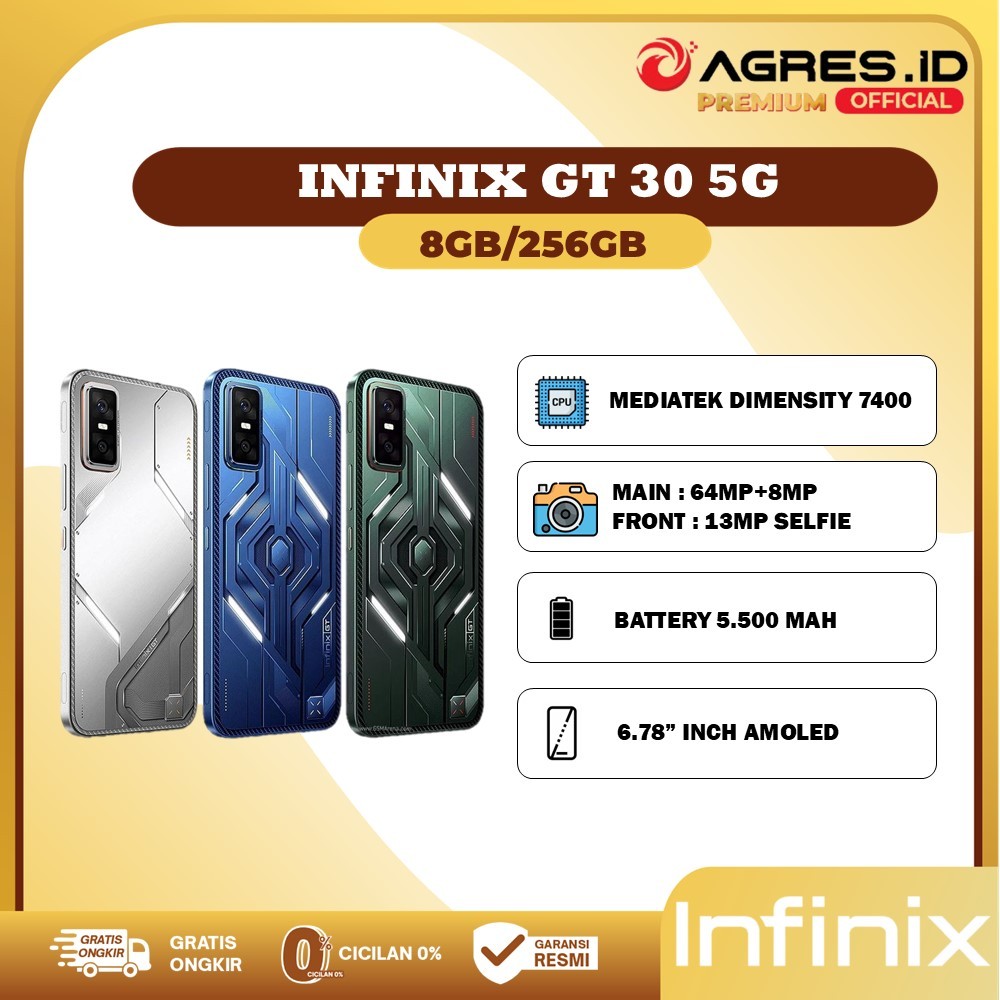 Infinix GT 30 5G 8GB/256GB Garansi Resmi Infinix Indonesia