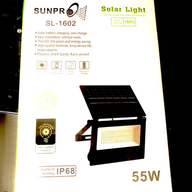 LAMPU TENAGA SURYA  SOLAR LAMP WATERPROOF SOLAR LIGHT IP 68 SUNPRO SL - 1602 55w
