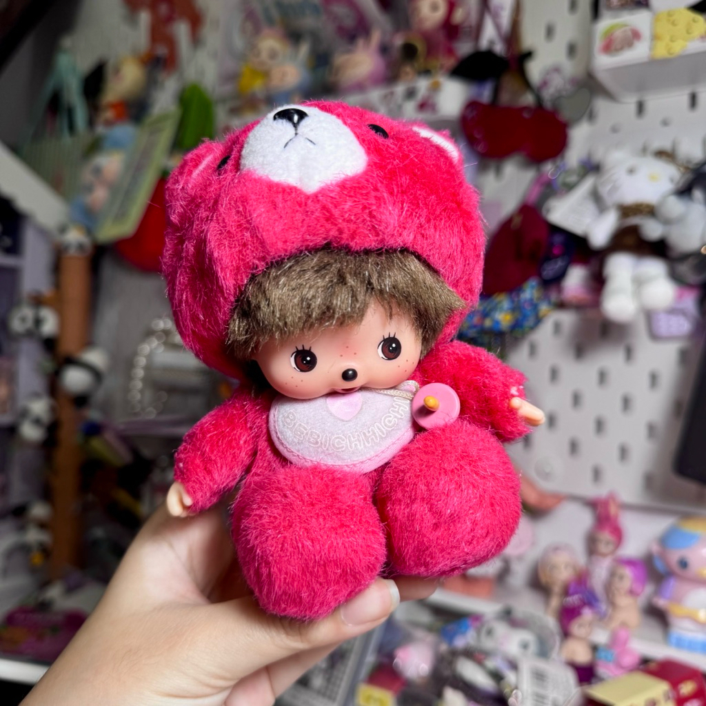 ORIGINAL Sekiguchi Monchhichi Bebichhichi Red Bear