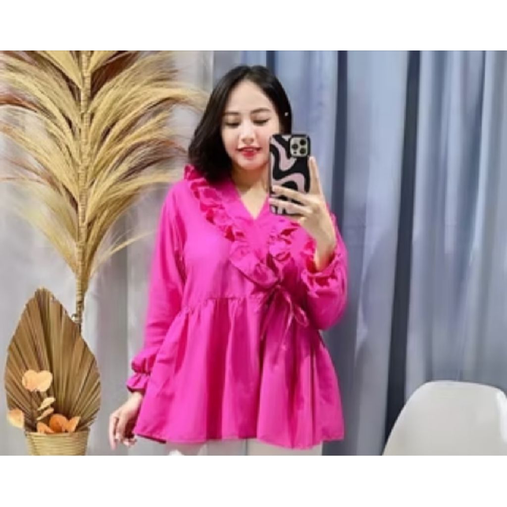 SURYA FASHION - ZELDA BLOUSE KATUN TWISTCONE / FASHION WANITA MUSLIM - PN