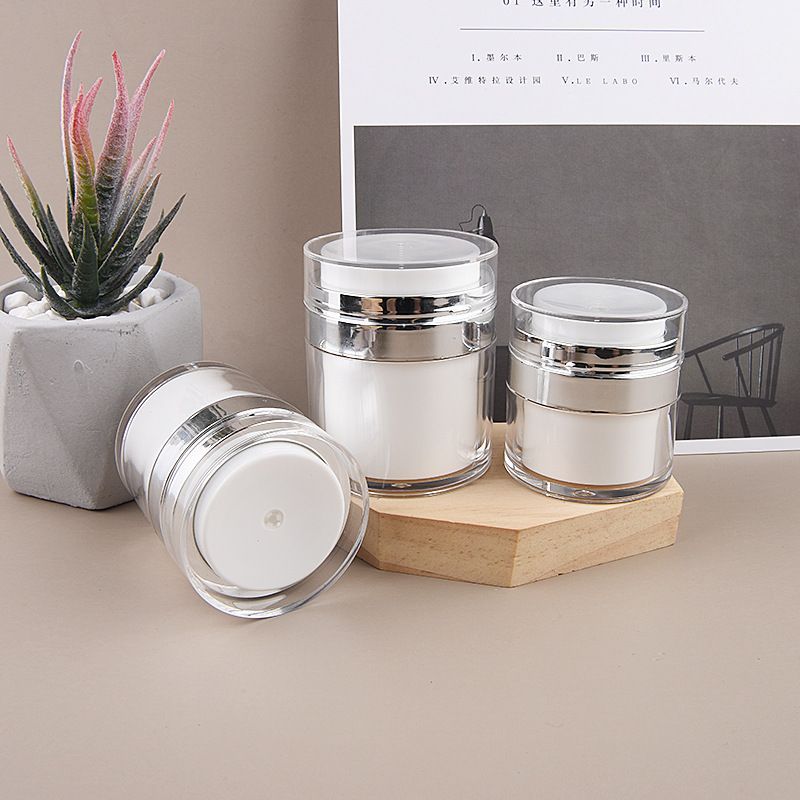 Botol Krim Vakum Pot Jar Airless Pump Pot Jar Cream Airless Pump Untuk Lotion Pot Jar Vakum