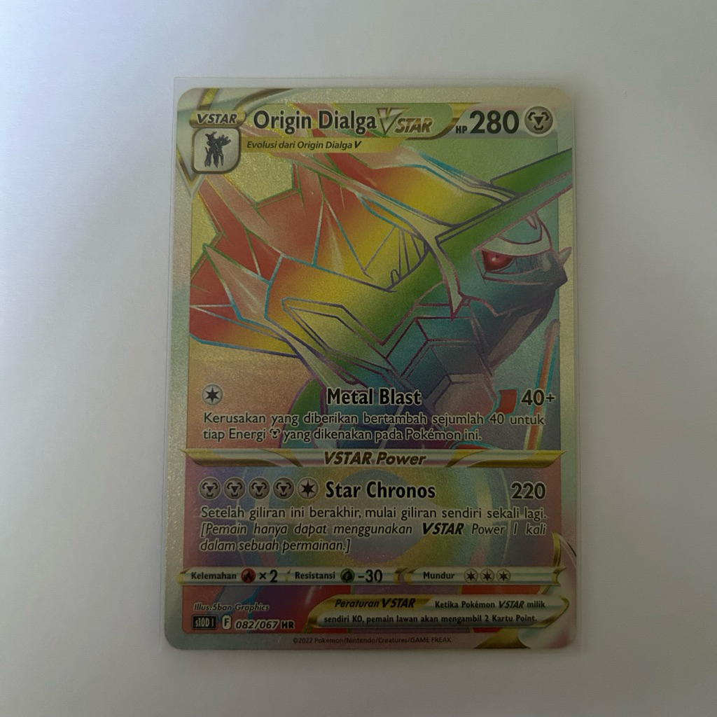origin dialga hyper rare rainbow hr pokemon tcg indonesia original langka murah japan