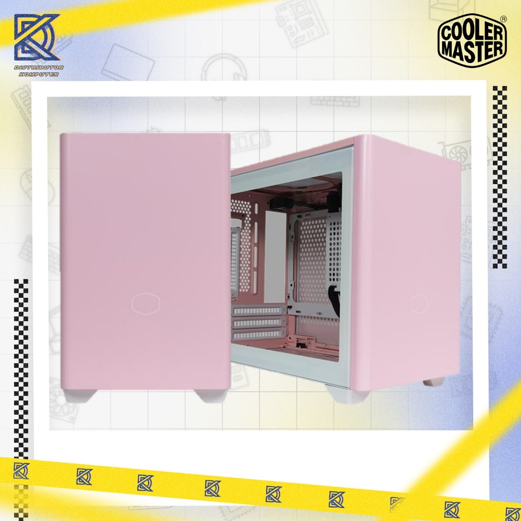 COOLERMASTER PC CASING NR200P | Mini ITX PC Case - Flamingo Pink