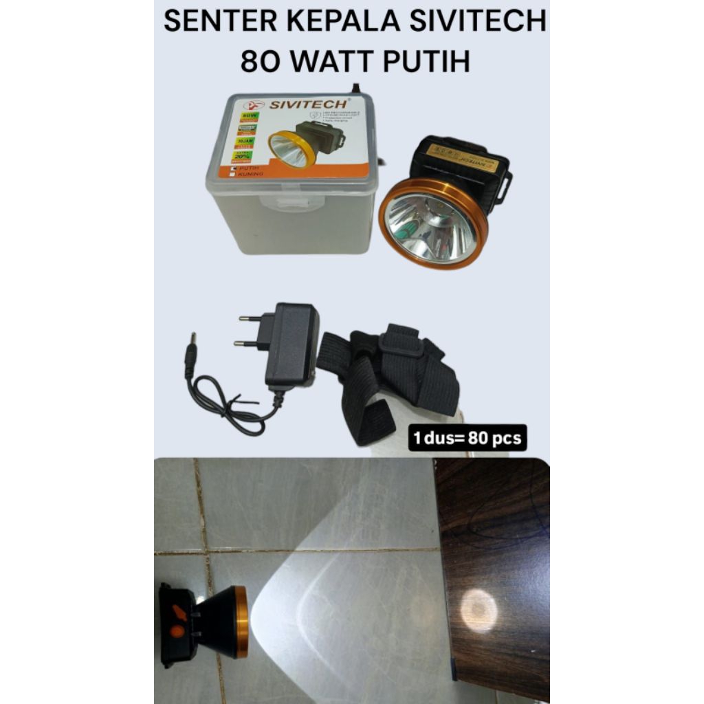 SIVITECH SENTER KEPALA 80 WATT PUTIH