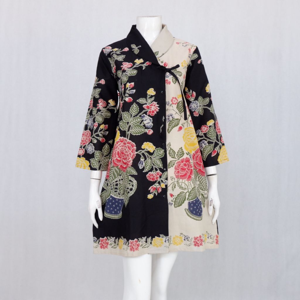 Batik Wanita Tunik Kemala Model Kimono Encim Printing