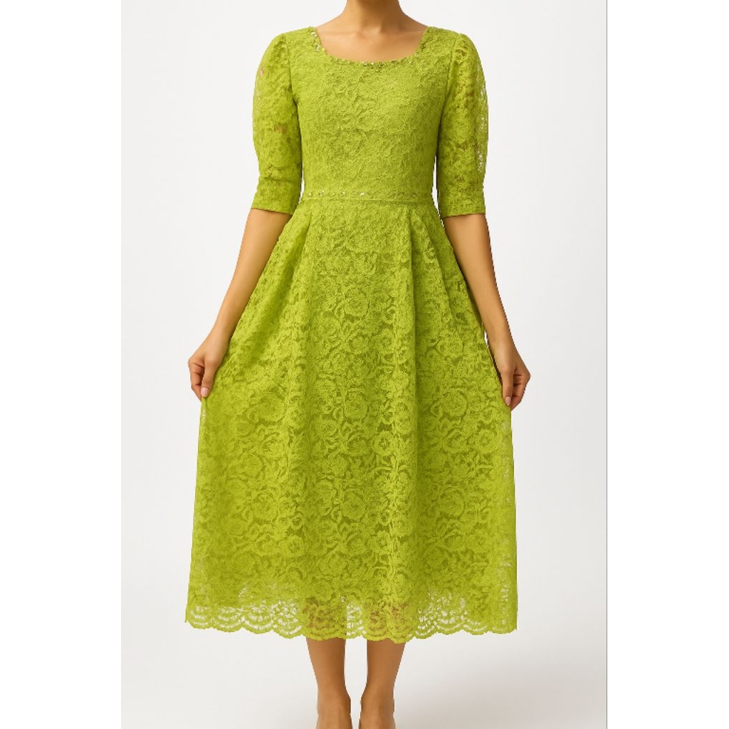 TM - DRESS PESTA WANITA TERBARU - GAUN PESTA WISUDA CANTIK MEWAH DAN ELEGAN DENGAN RESLETING BELAKAN