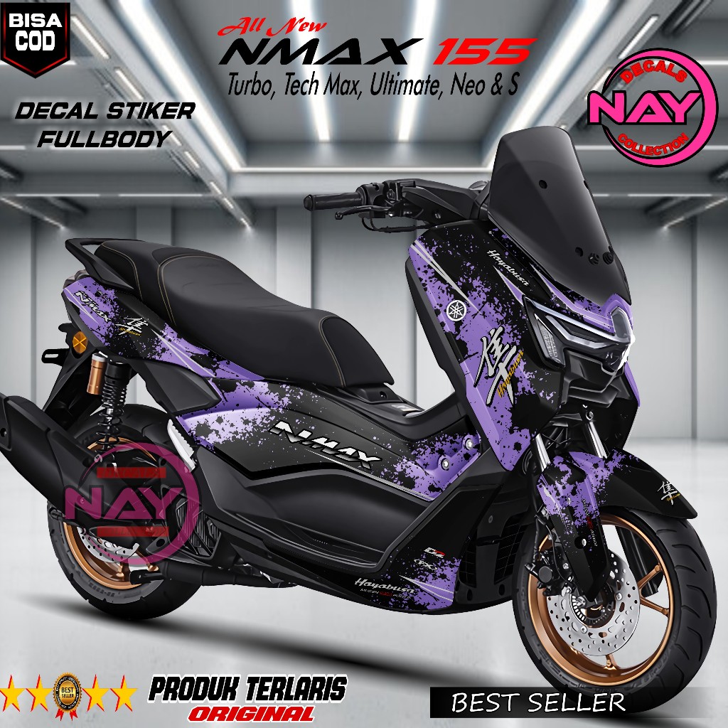 Decal Stiker NMAX 155 TURBO/NEO Fullbody Motif Hayabusa/Skotlet Motor NMAX Keren Tahan Lama NDC344