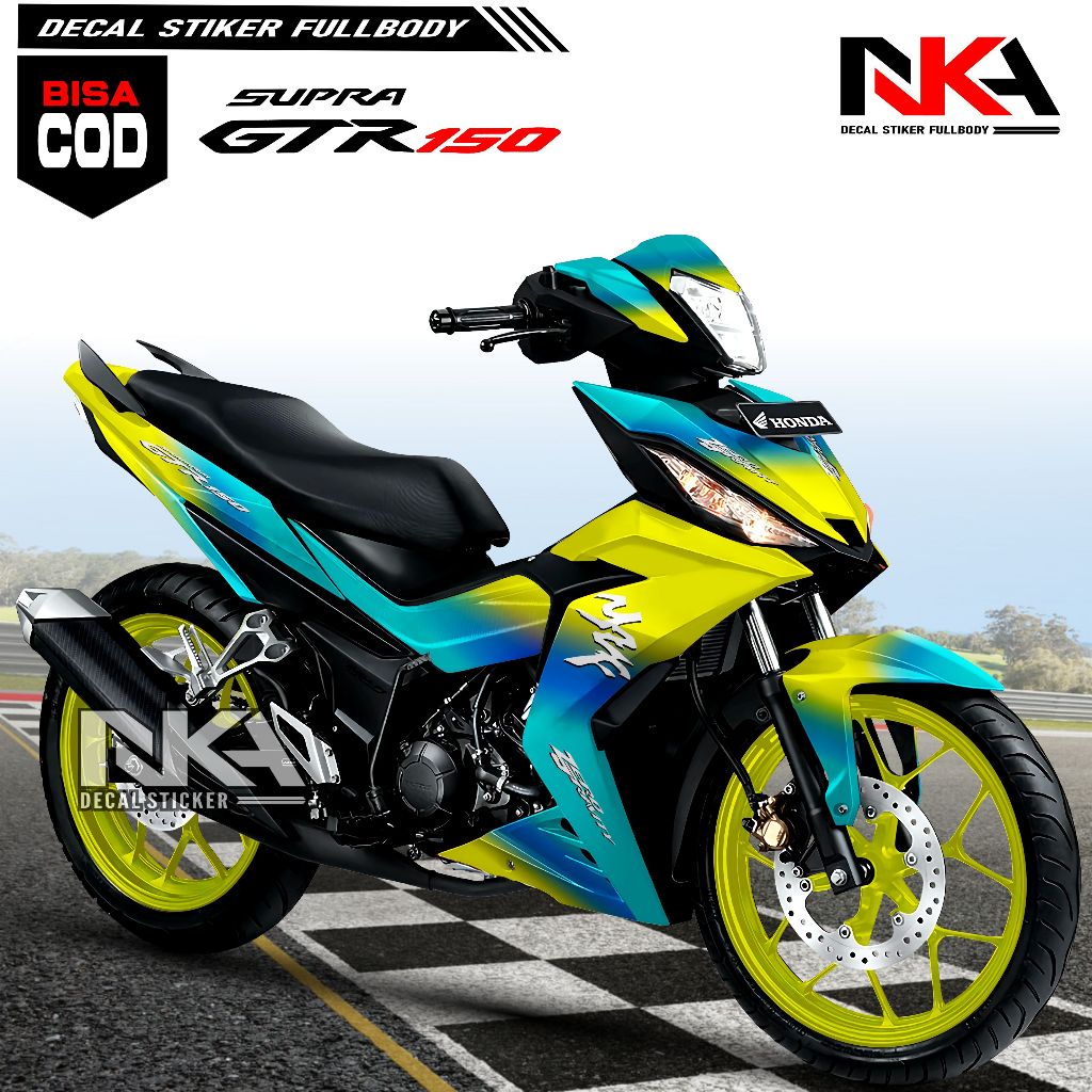 Decal Supra GTR 150 Fullbody - Stiker Supra GTR 150 Motif Bunglon Decal Variasi Motor Supra GTR 150