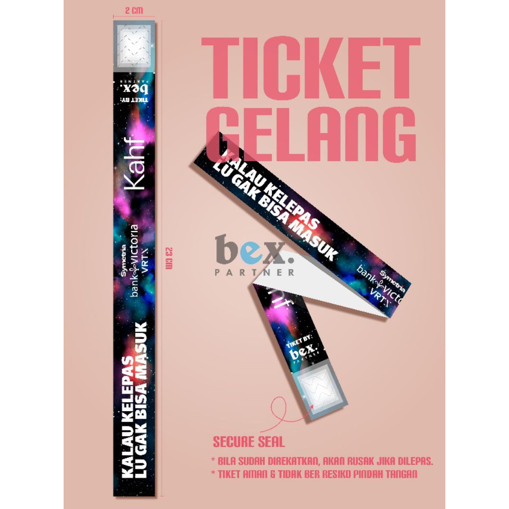 Wristband - Ticket Gelang - Tiket Gelang - Tiket Konser
