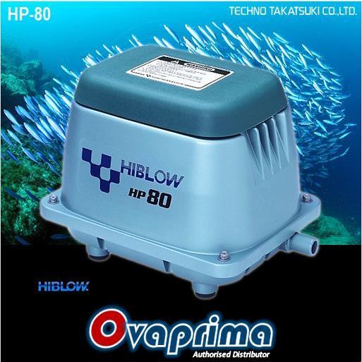Techno Takatsuki HP80 Hiblow Air Pump Blower Aquarium/Kolam/Limbah HP-80
