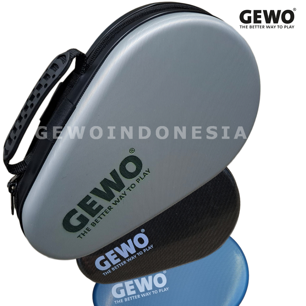 GEWO Hard Case - Tas Cover Bet Bat Balde Case Tempat Kayu Tenis Meja Pingpong Hardcase Gewo