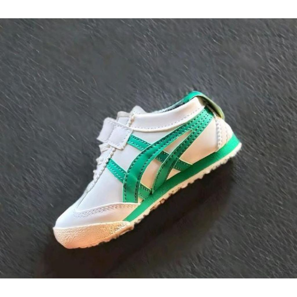 onitsuka tiger kids white green