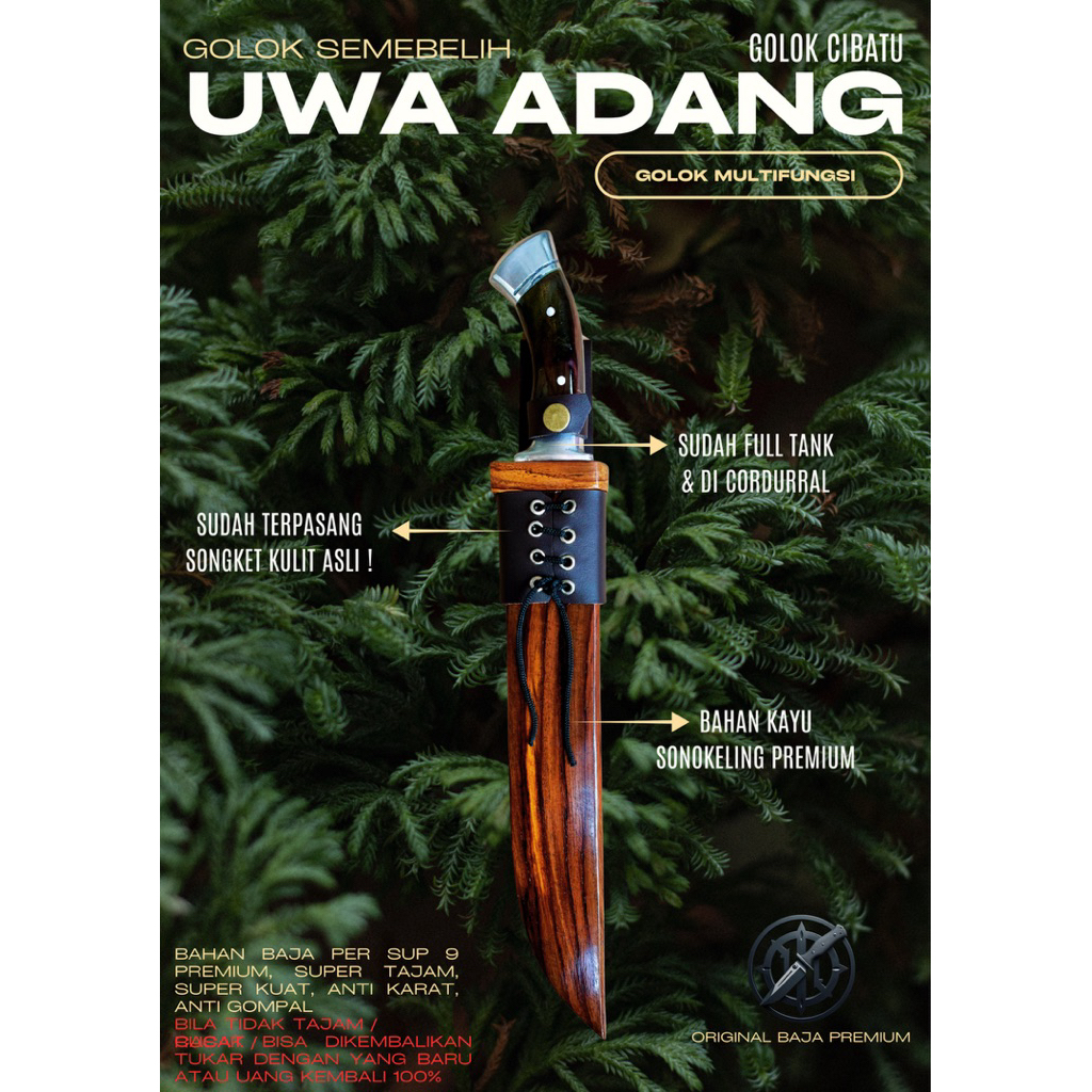 [BAJA PREMIUM] GOLOK KEBUN CIBATU GOLOK BAJA SUPER TAJAM 30cm Bahan Baja Per SUP9 Asli Original