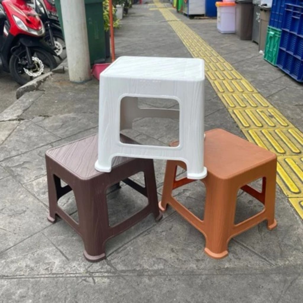 Bangku Jongkok Motif Kayu / Bangku Jengkok Kiara / Jengkok Murah