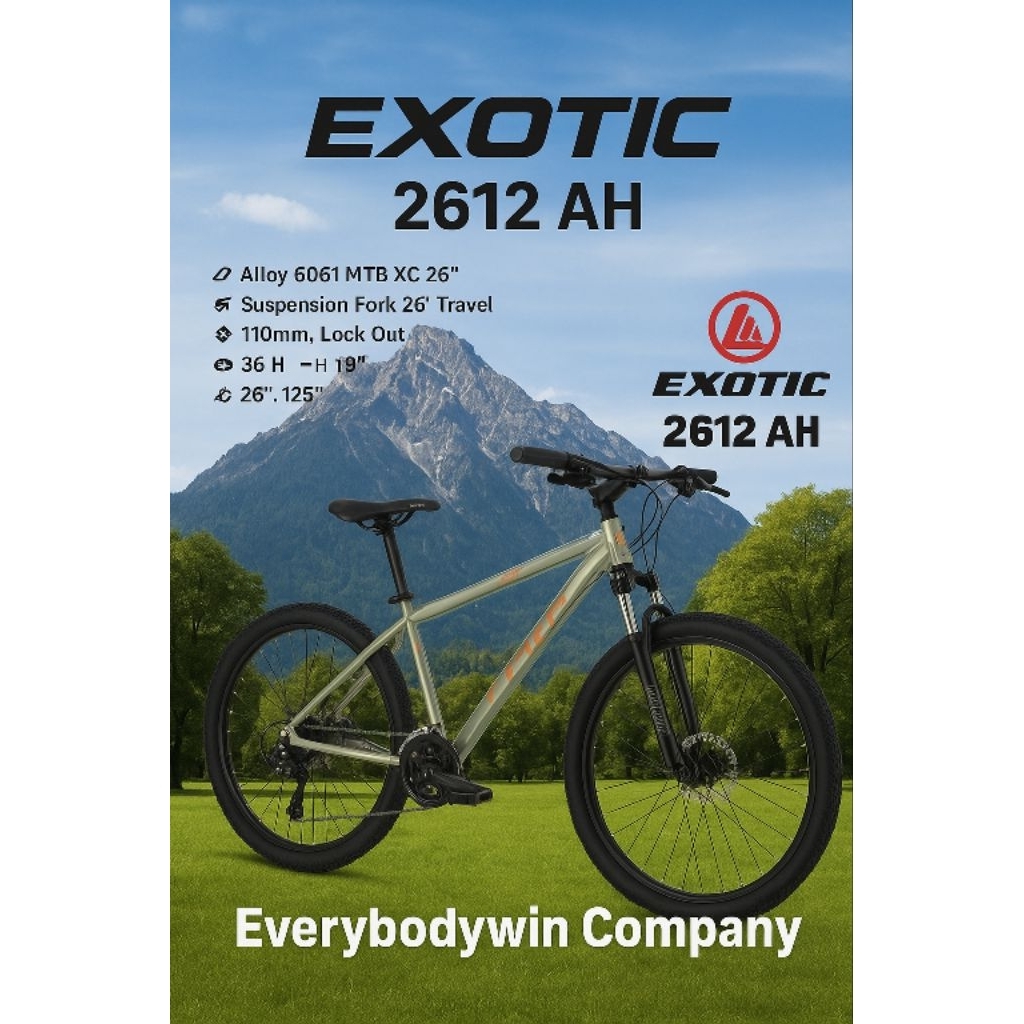 SEPEDA GUNUNG DEWASA MTB EXOTIC 2612 AH ALLOY HYDRAULIC UK 27.5