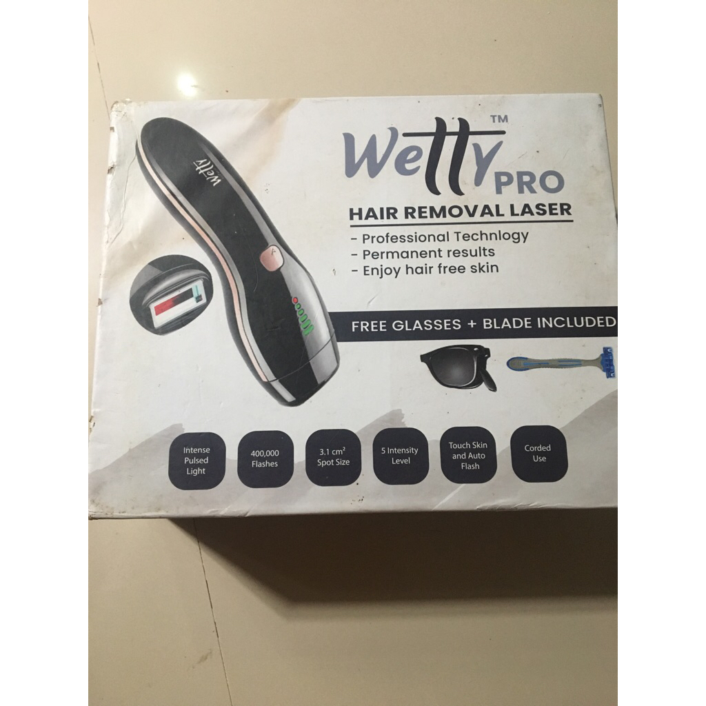 Preloved NEW Wetty Pro IPL Hair Removal Laser Penghilang bulu badan